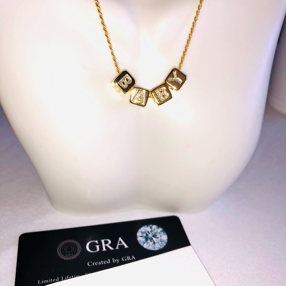 VVS gra certified diamond moisannitte pendant for BABY girl, passes diamond test - Picture 5 of 5